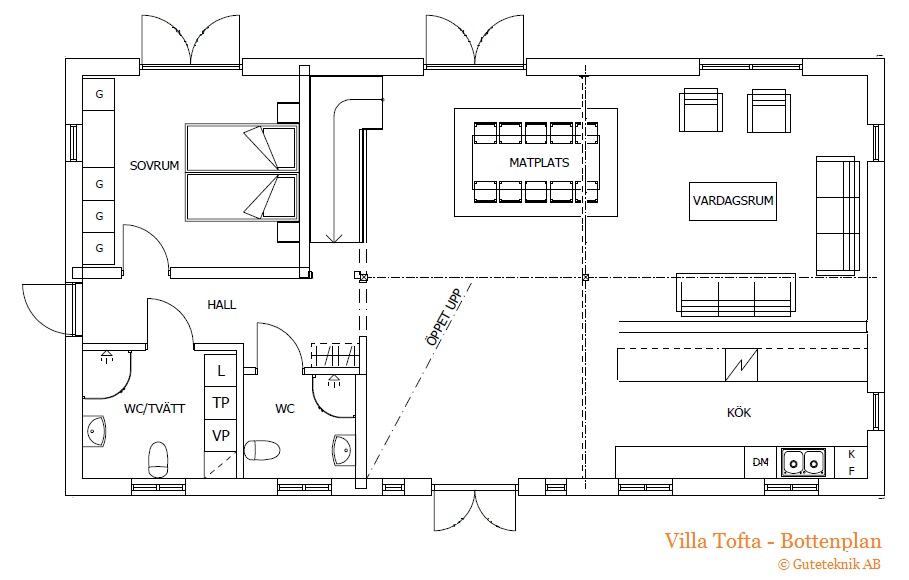 Villa Tofta entreplan
